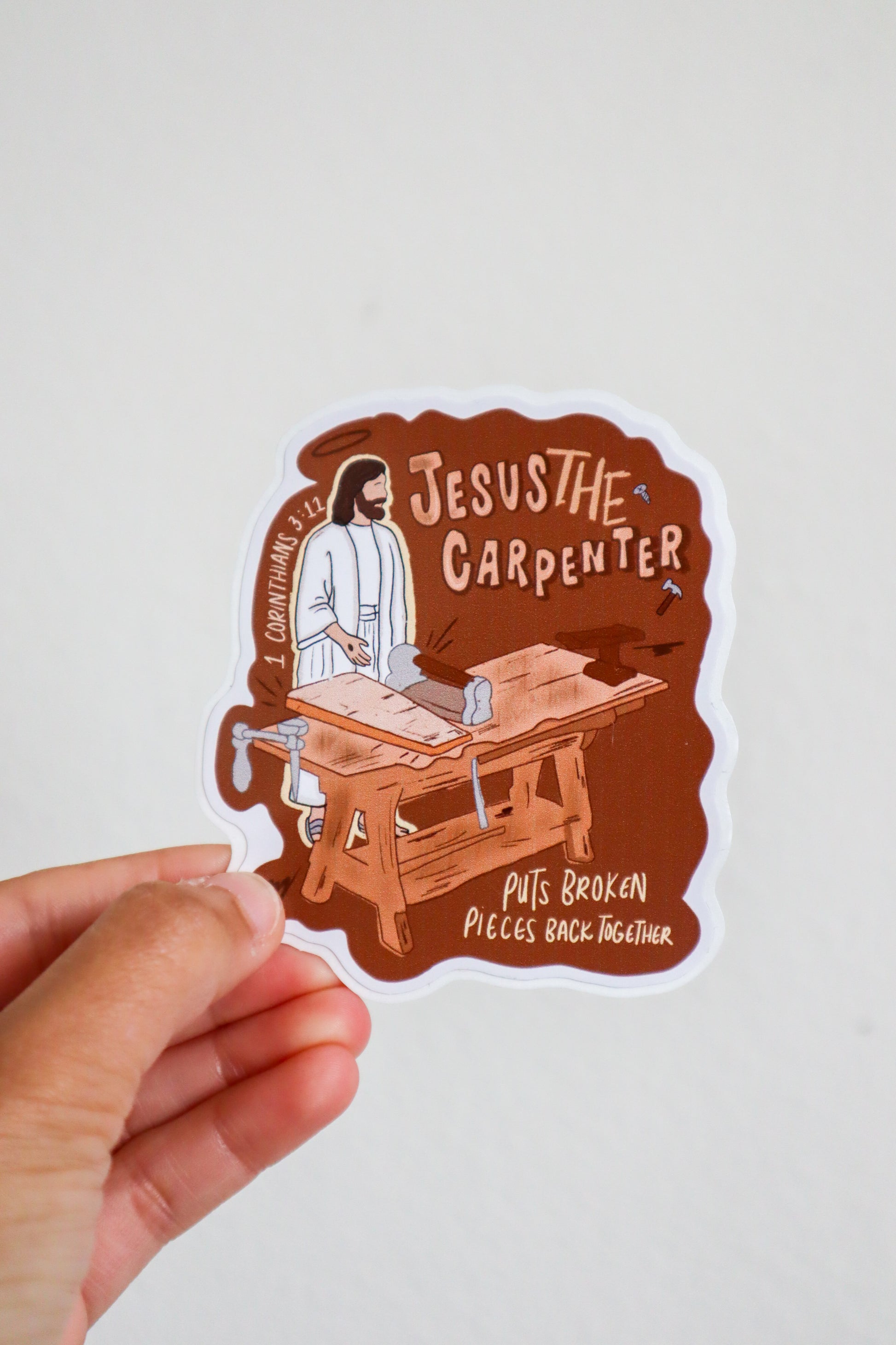 Jesus The Carpenter Sticker