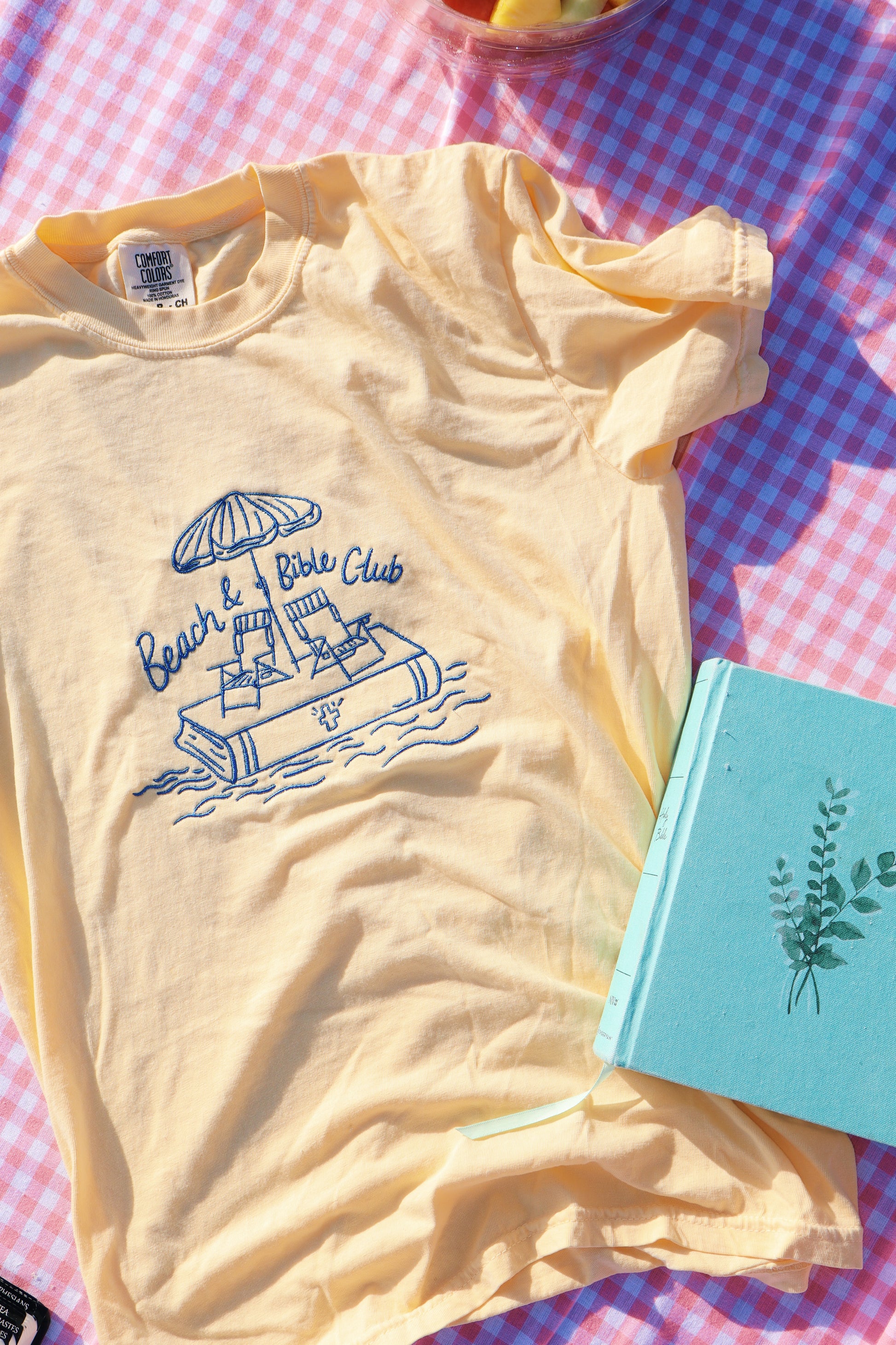 Beach & Bible Club Yellow Tee