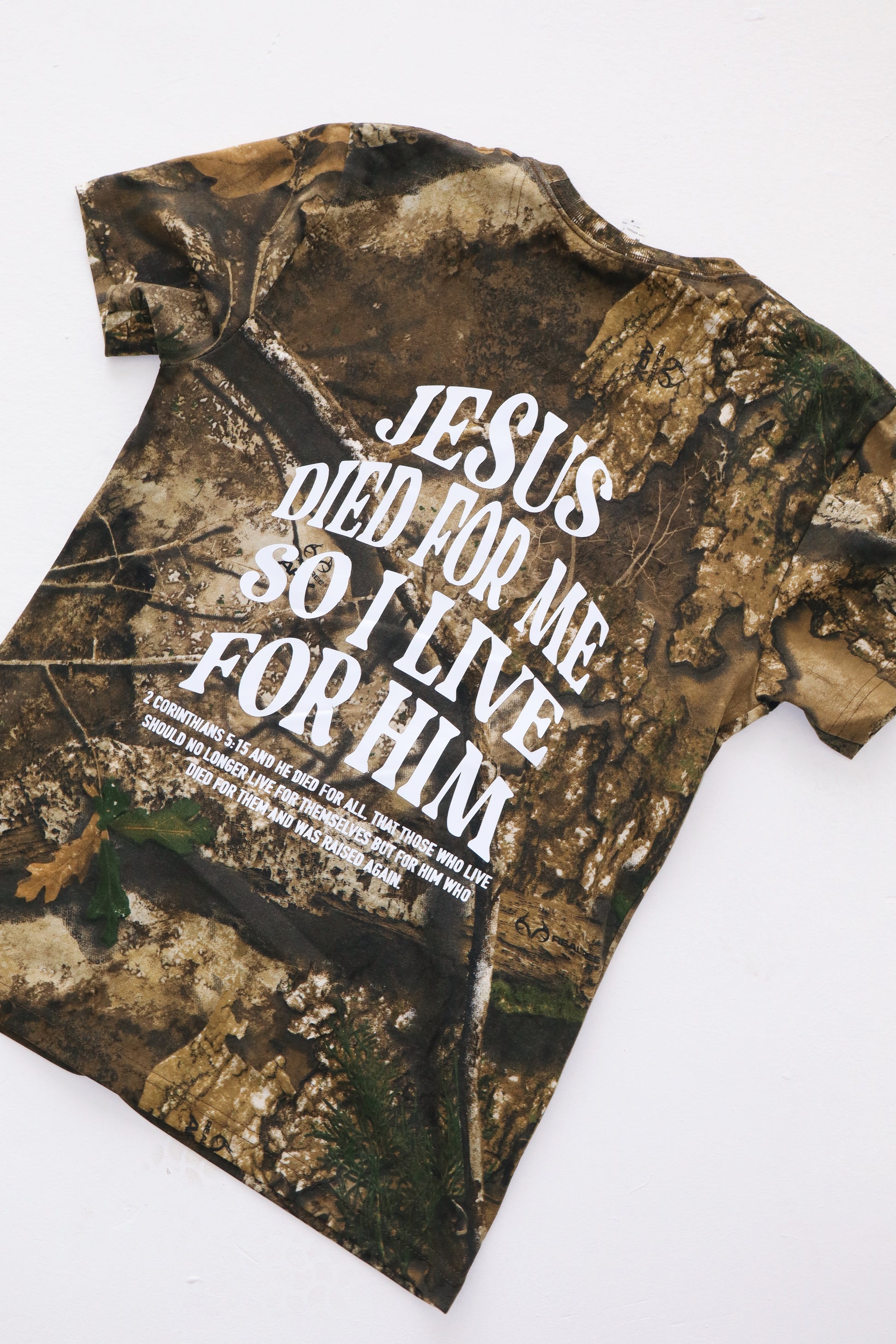 ‘Jesus Died 4 Me’ Camo Shirt