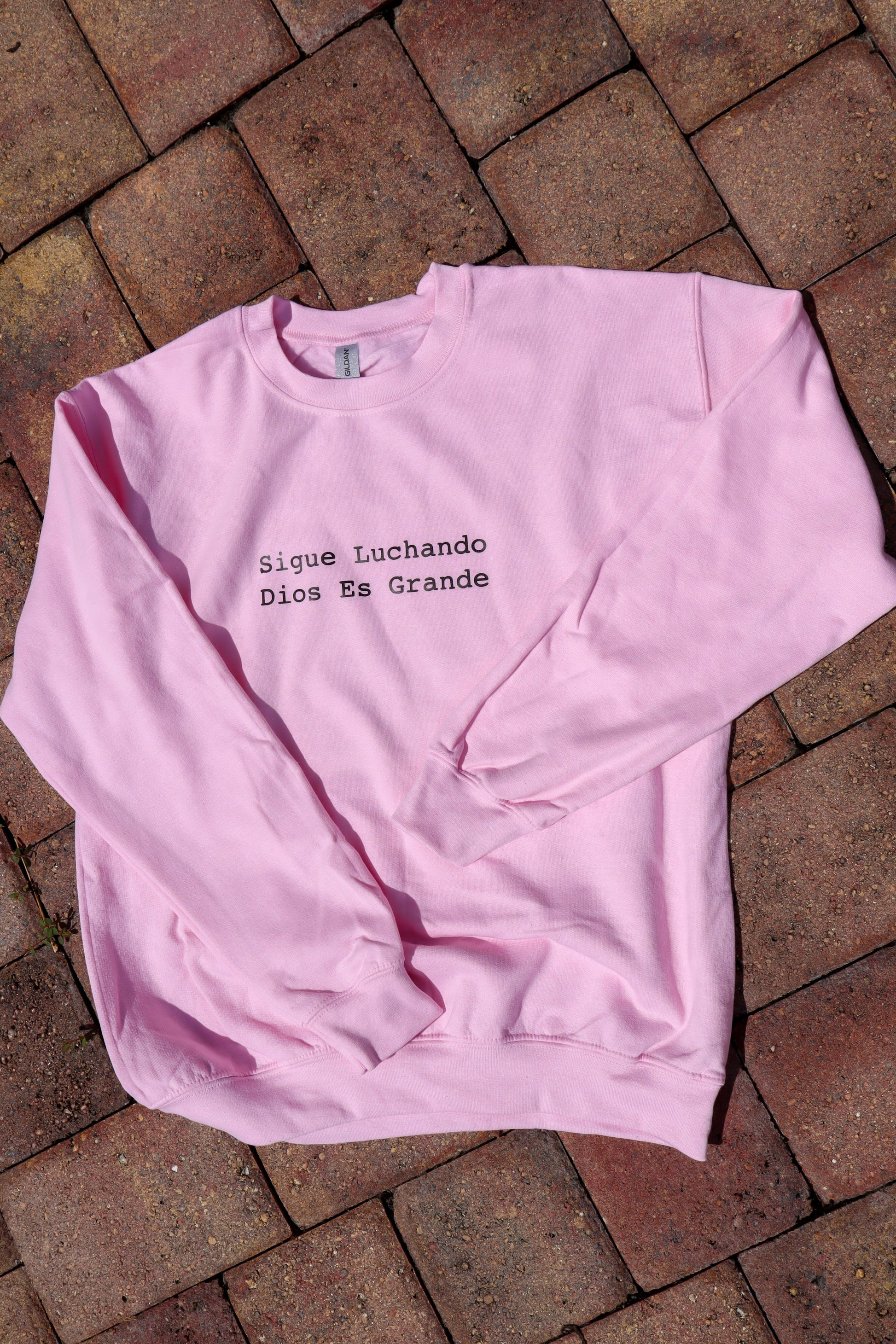 Sigue Luchando Baby Pink Sweater