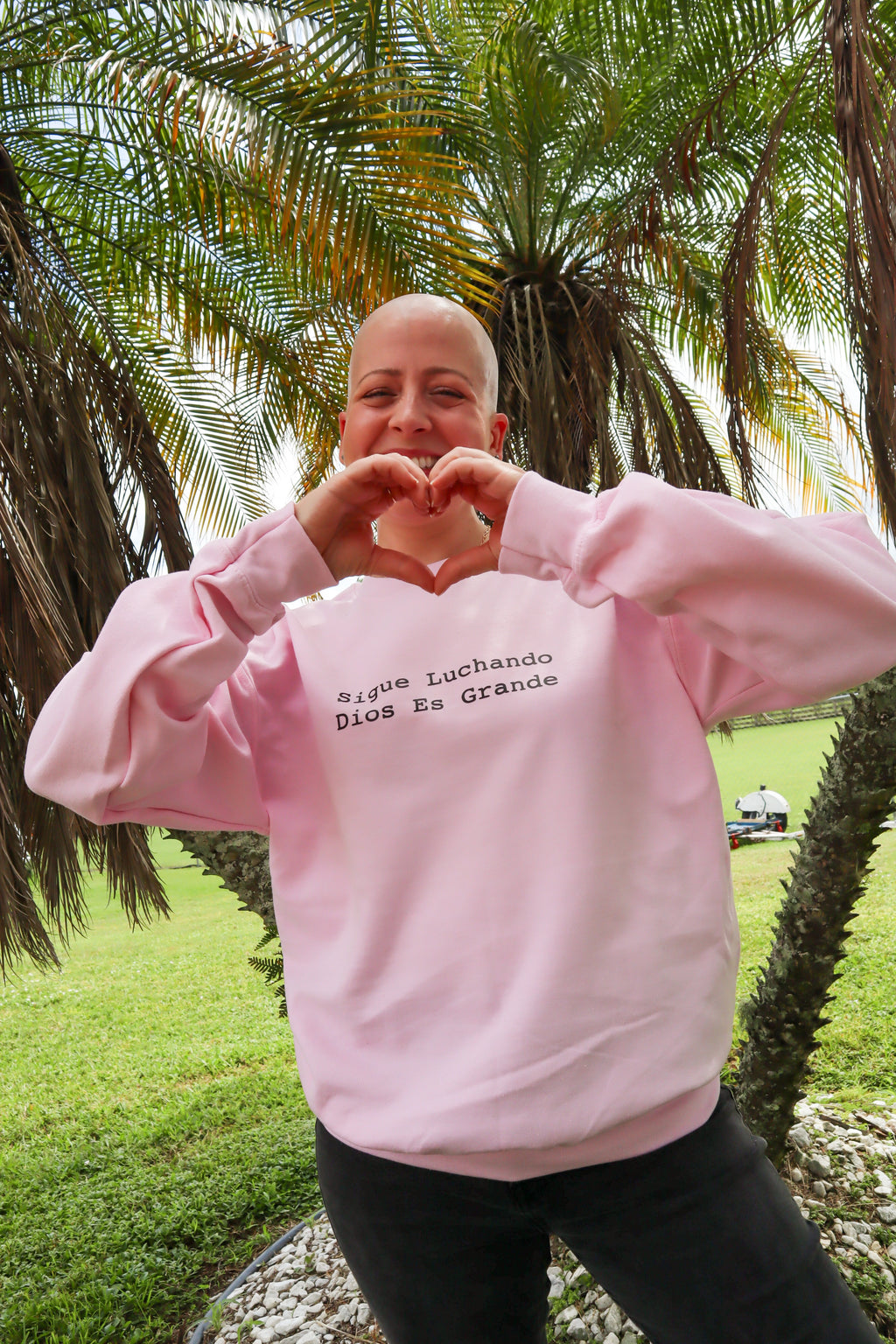 Sigue Luchando Baby Pink Sweater