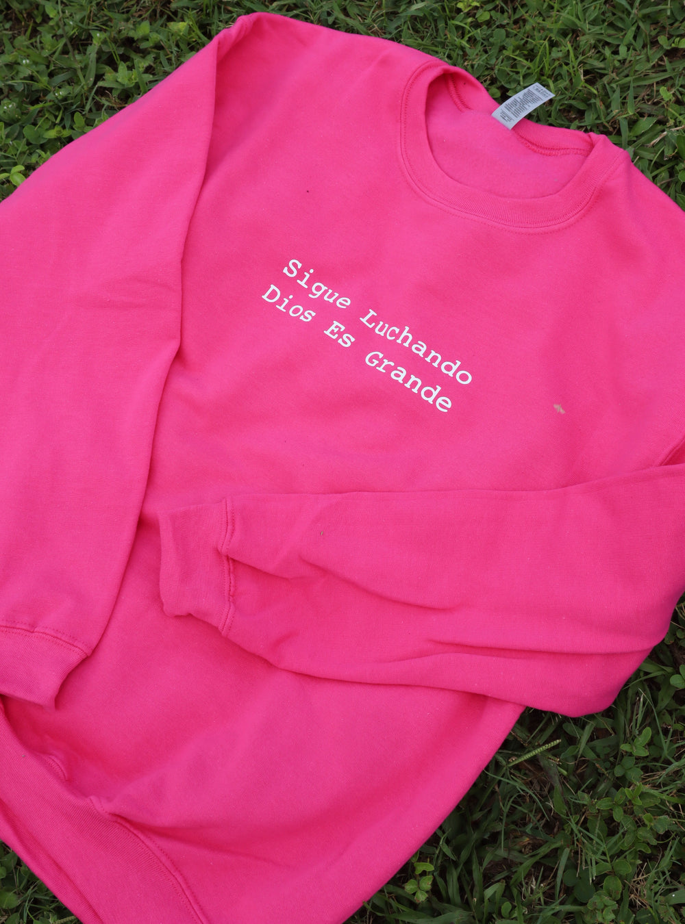 Sigue Luchando Sweatshirt Pink/White