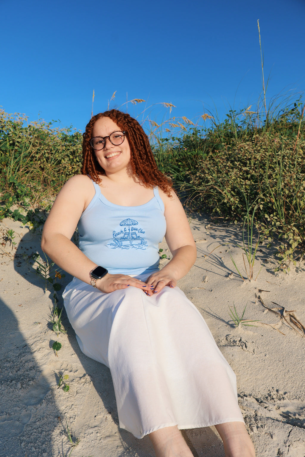 Bible Beach Club Blue Tank