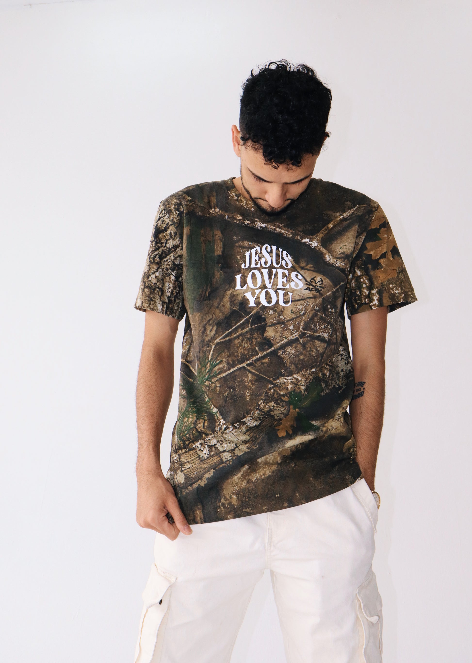 ‘Jesus Died 4 Me’ Camo Shirt