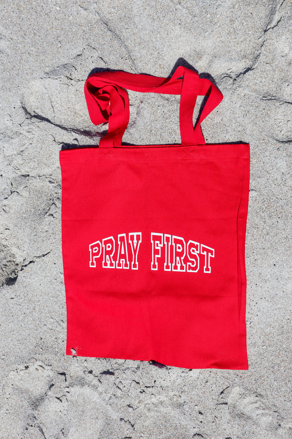 Pray First Tote Bag