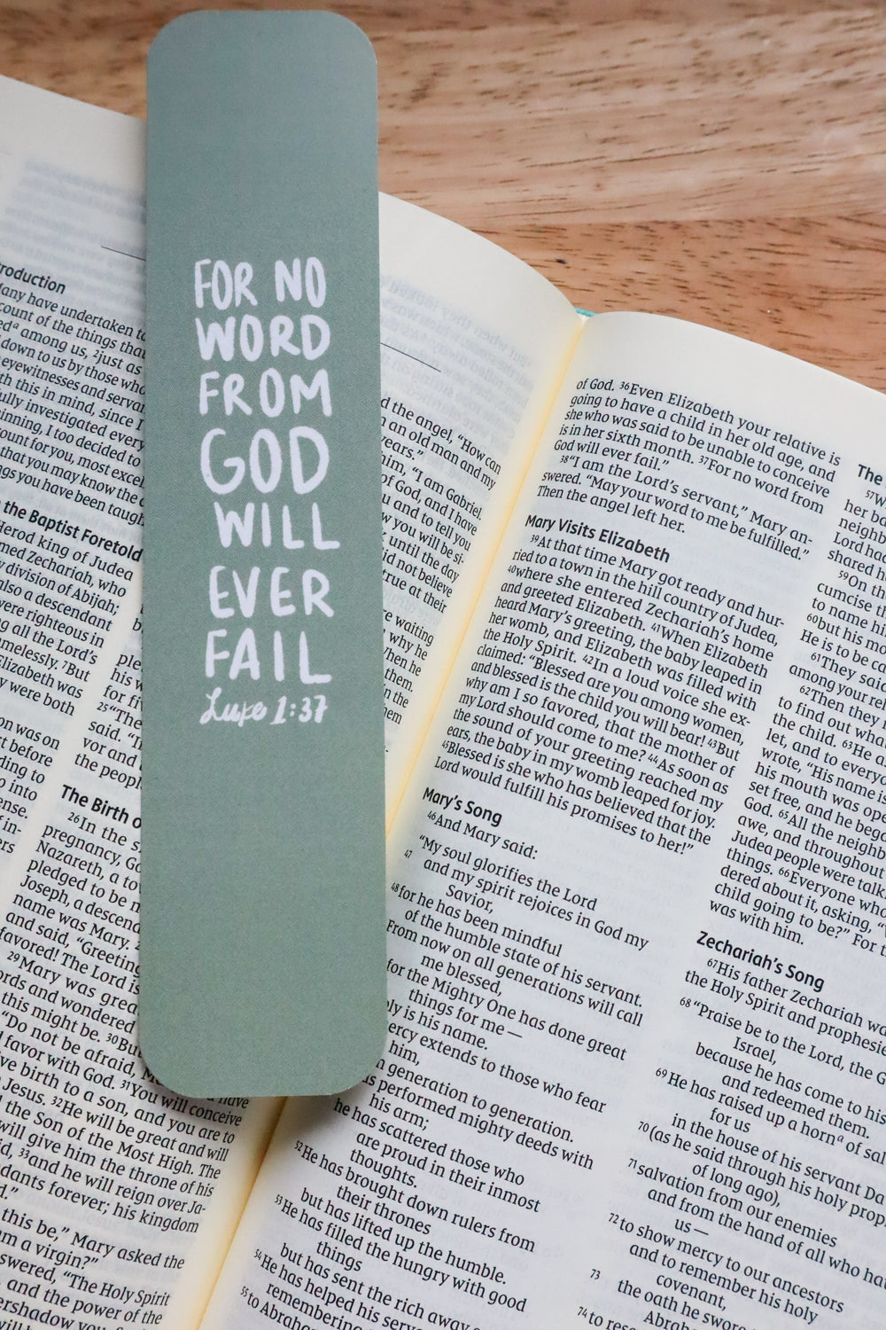 Luke 1:37 Bible Bookmark