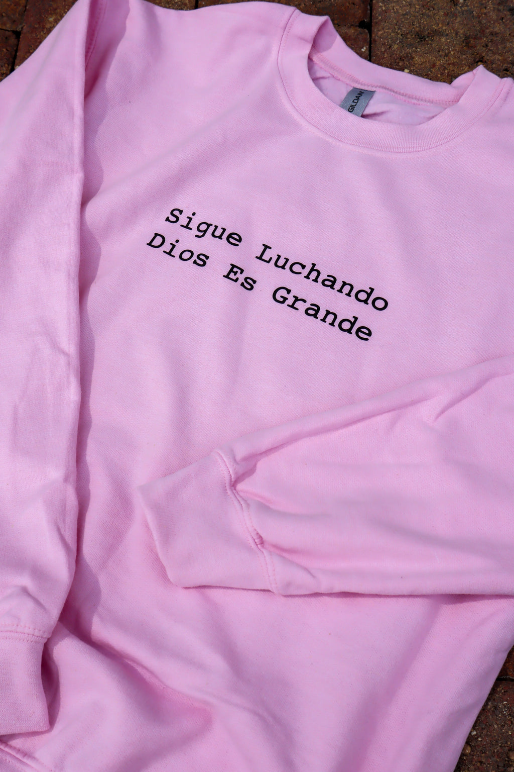 Sigue Luchando Baby Pink Sweater