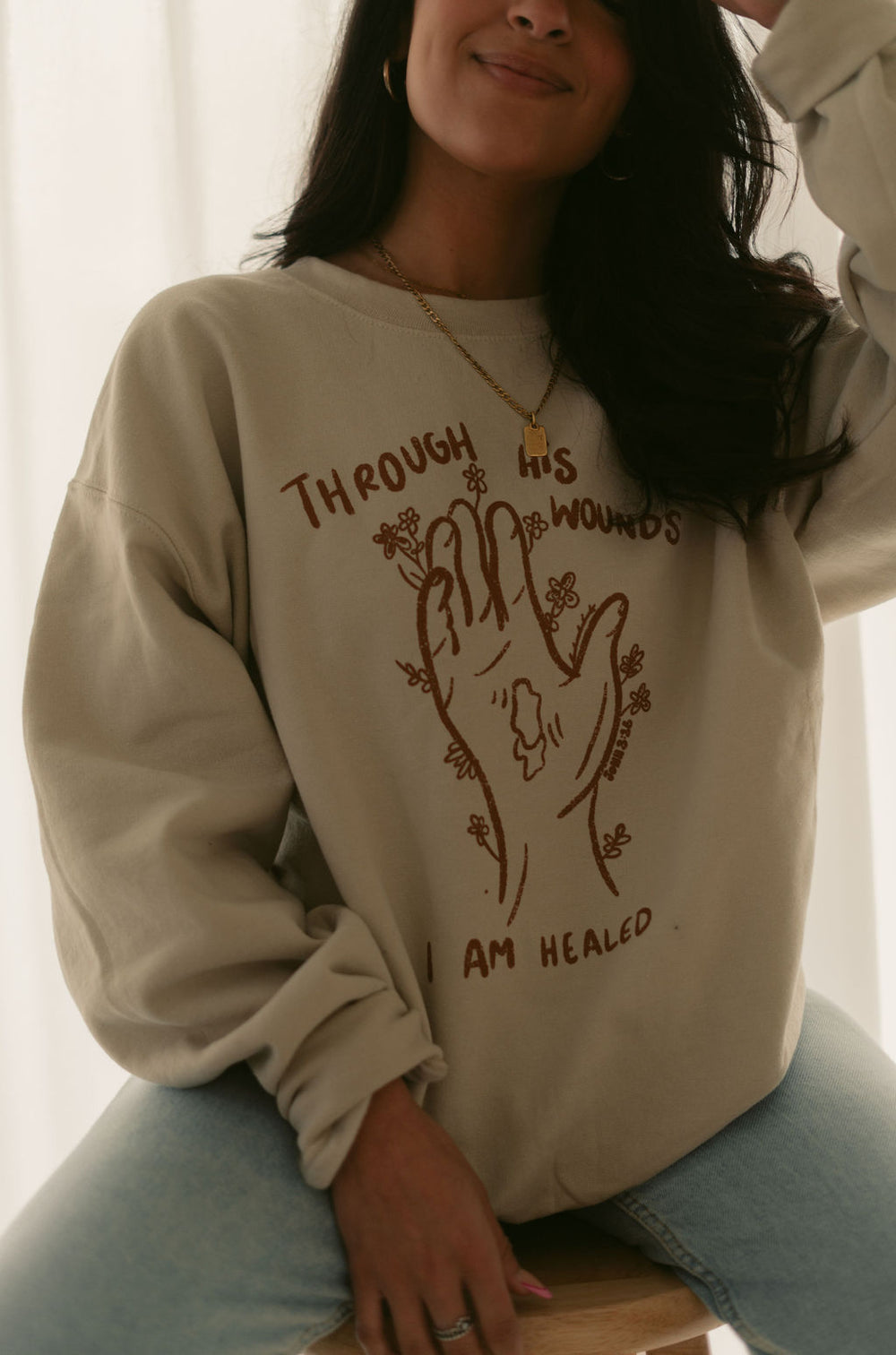 Through His Wounds Sweatshirt