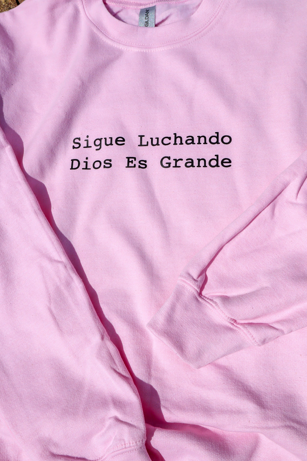 Sigue Luchando Baby Pink Sweater