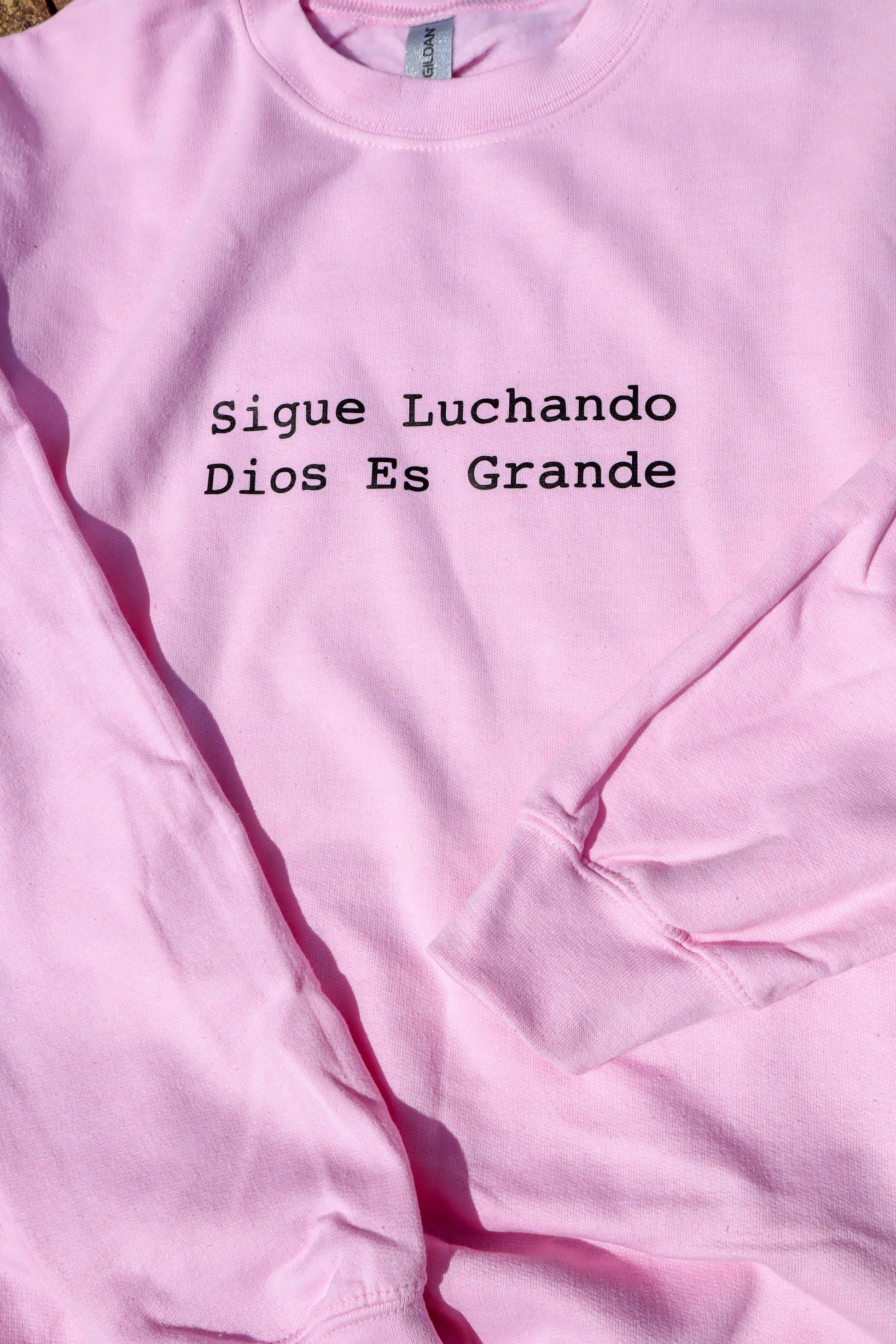Sigue Luchando Baby Pink Sweater