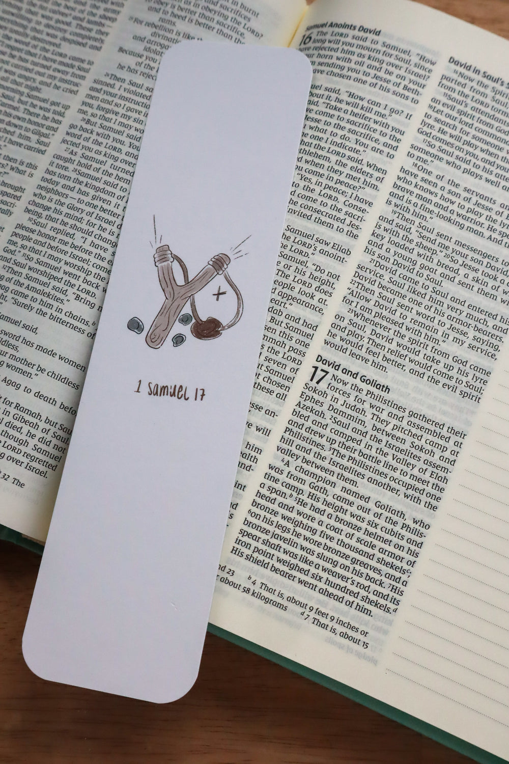 David & Goliath Bible Bookmark