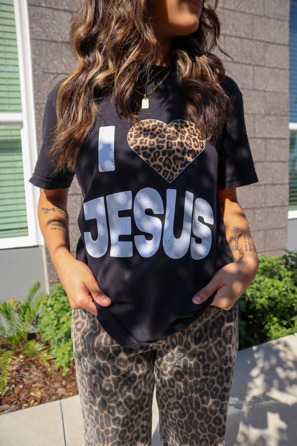 ‘I Love Jesus’ Cheetah Shirt