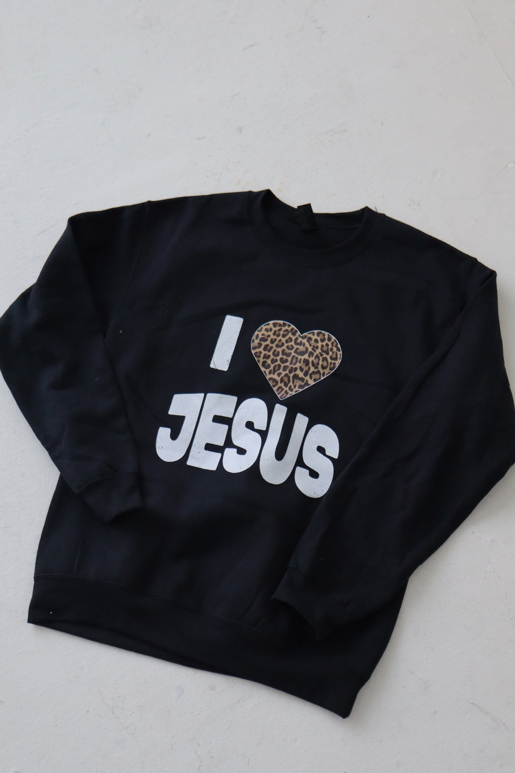 I Love Jesus Cheetah Sweatshirt