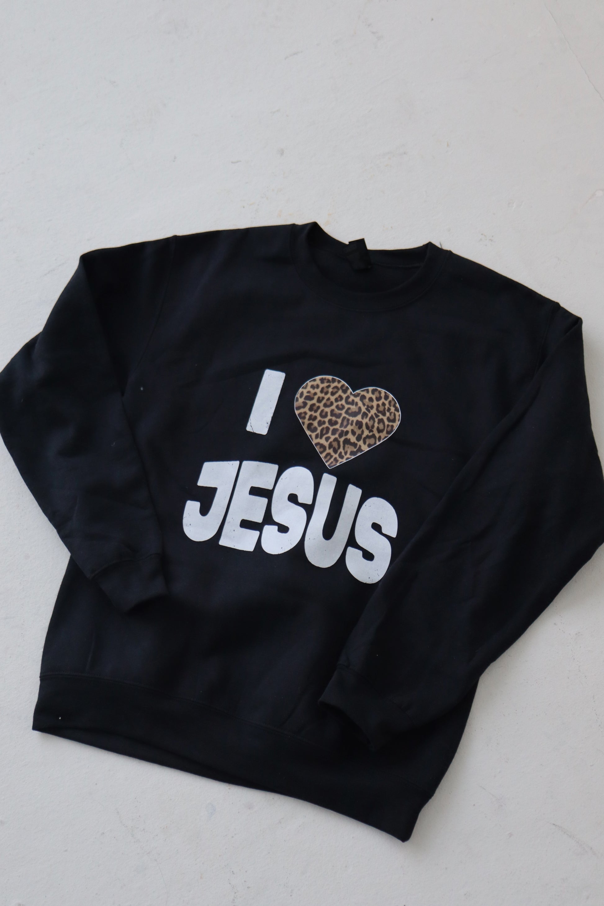 I Love Jesus Cheetah Sweatshirt