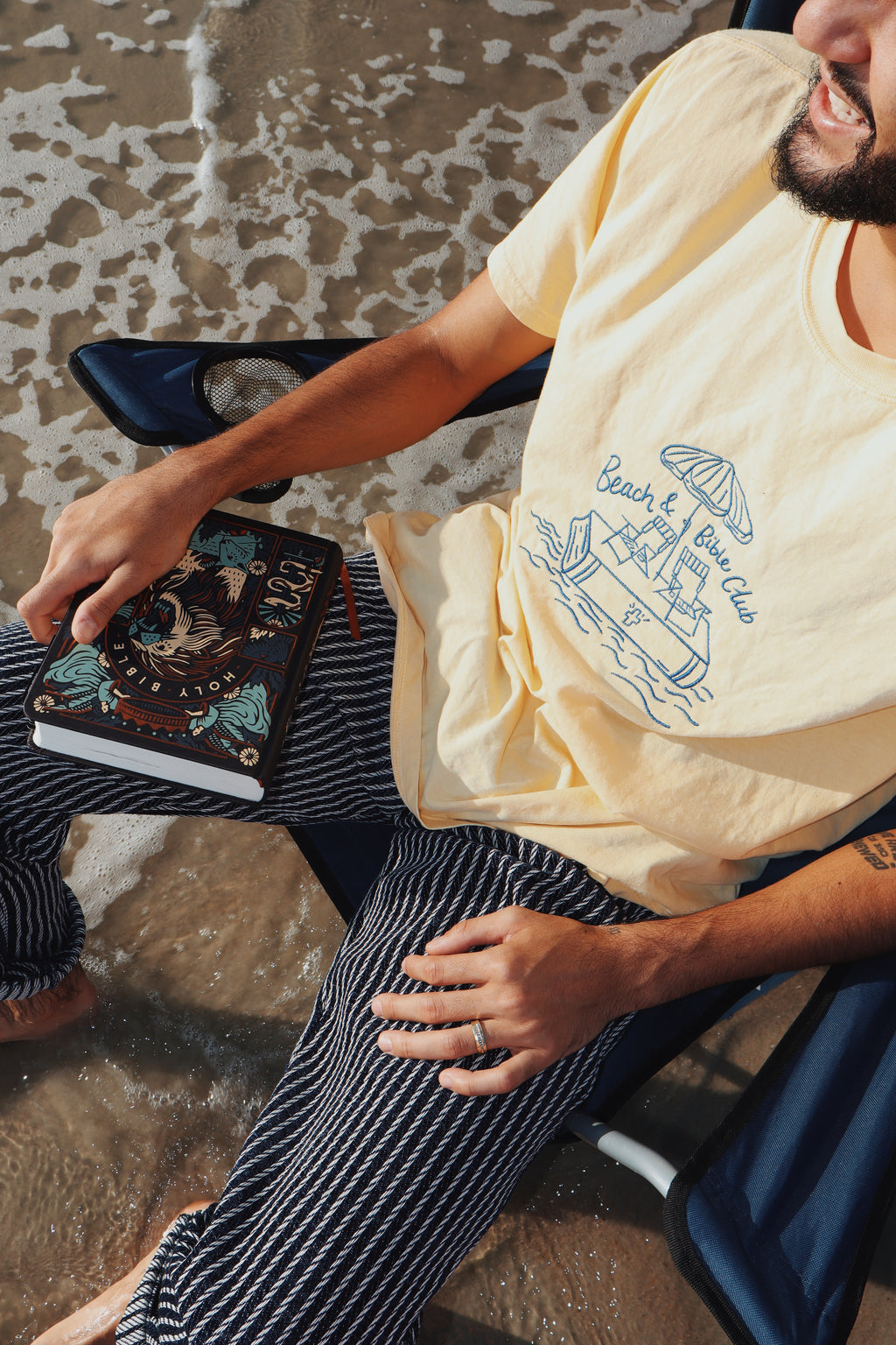 Beach & Bible Club Yellow Tee