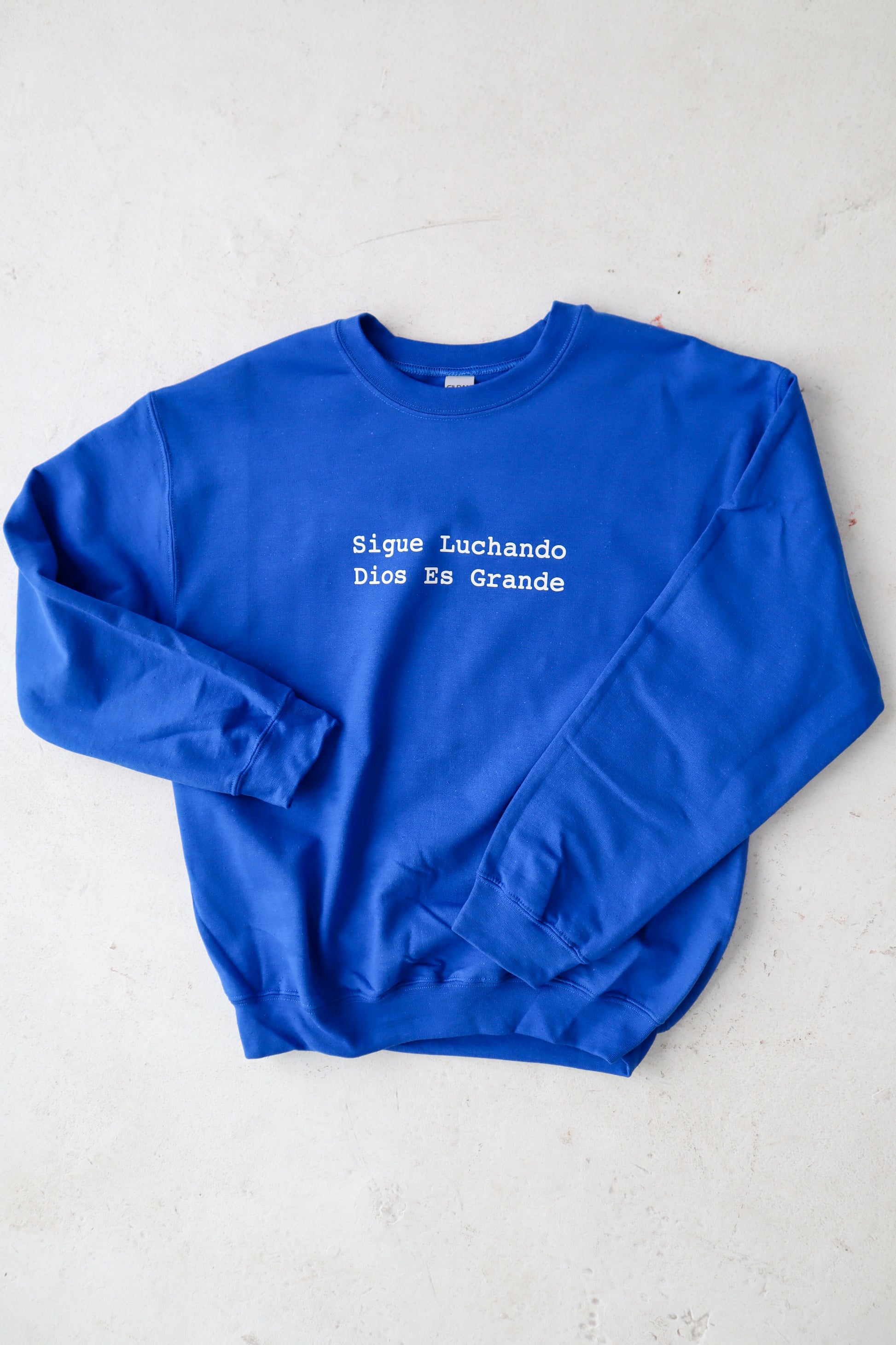 Sigue Luchando Blue Sweatshirt