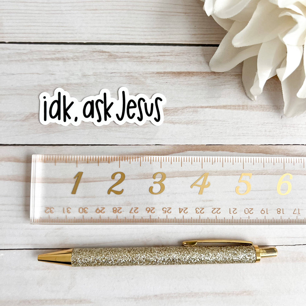 IDK ask Jesus sticker | Christian faith stickers