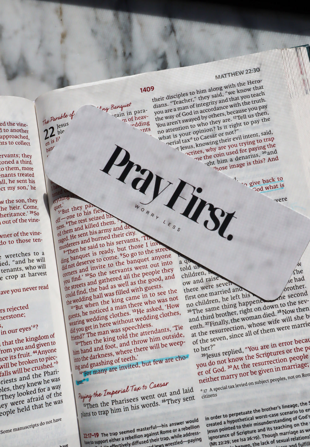 Pray First Bible Bookmark